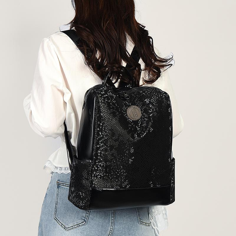 Zaino PU da donna Borsa da viaggio a grande capacità Zaino da pendolare