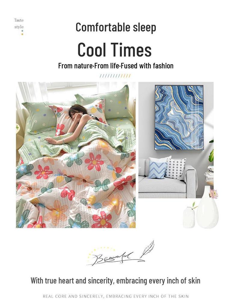Washable Summer Air Conditioning Quilt: Thin, Lightweight, and Ideal for Dorms