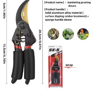 

Gardening Scissors SK5 Fruit Tree Pruning Coarse Branches Pruning Scissors Flower Arrangement Pruning Fruit Picking Scissors
