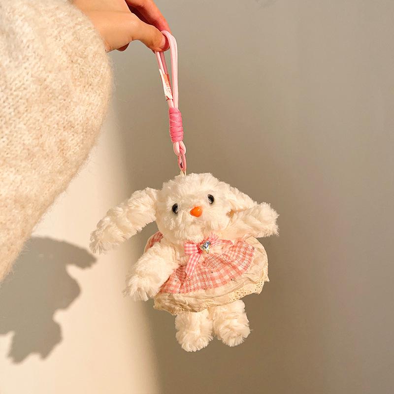 Trendy Cool Bear Keychain Pendant - Cute Cartoon Backpack Ornament & Gift