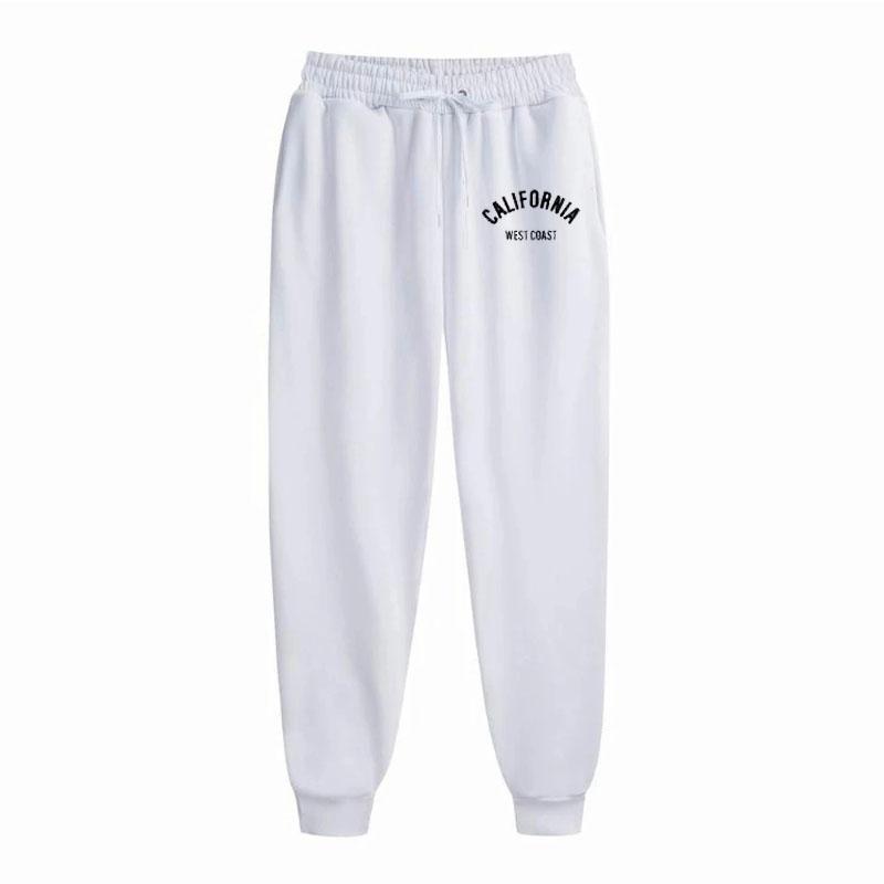 California West Coast Men's Printed Casual Jogging Pants Men's Comfortable Exercise Pants Men's Drawstring Fitness Pants