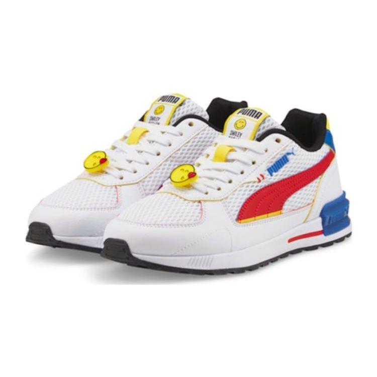 SmileyWorld x Puma Graviton Big Kid Weiß High Risk Red Kinder-Sneaker Vibrant-Yellow Royal 384491-01