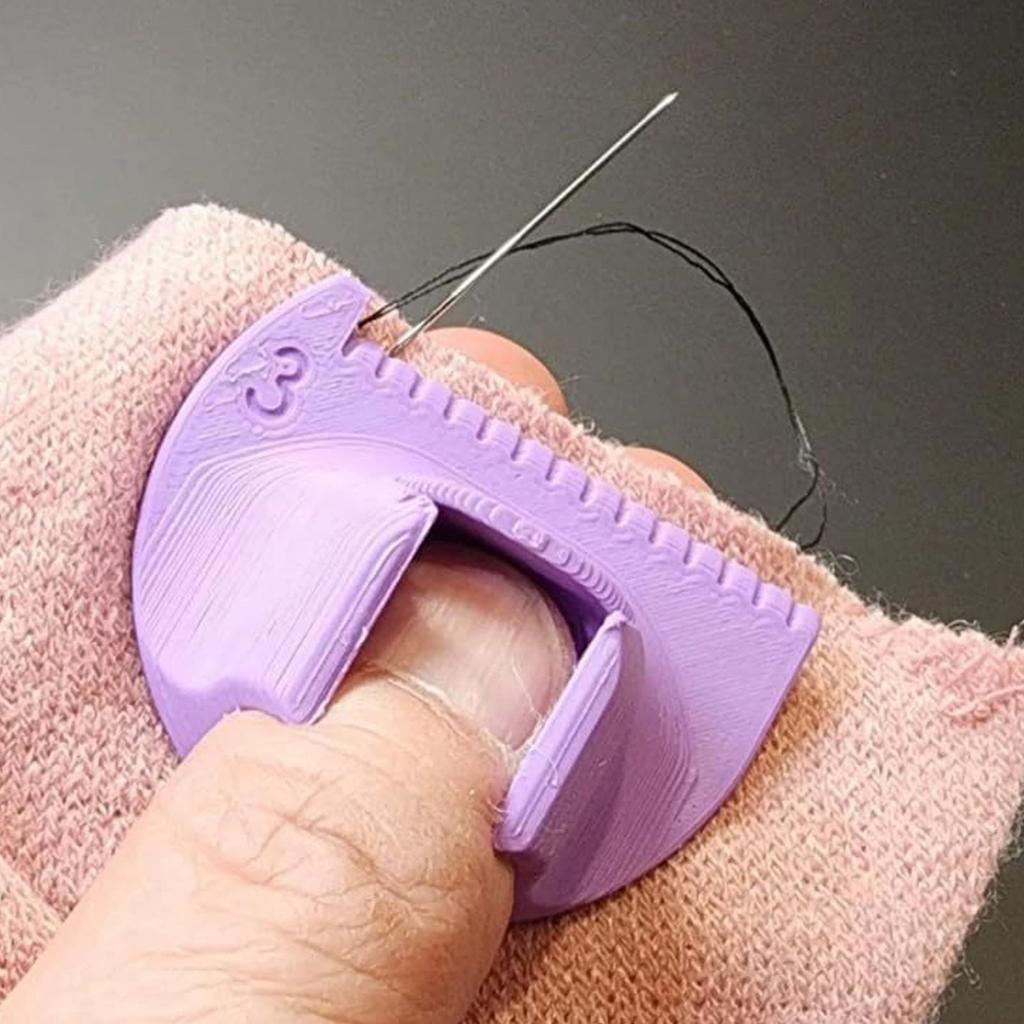 3Pcs Easy Sewing Guide for Beginners Seniors Plastic Hand Sewing Tool with 4mm 3mm 2mm Spacing for DIY Crafting Thumb Guide