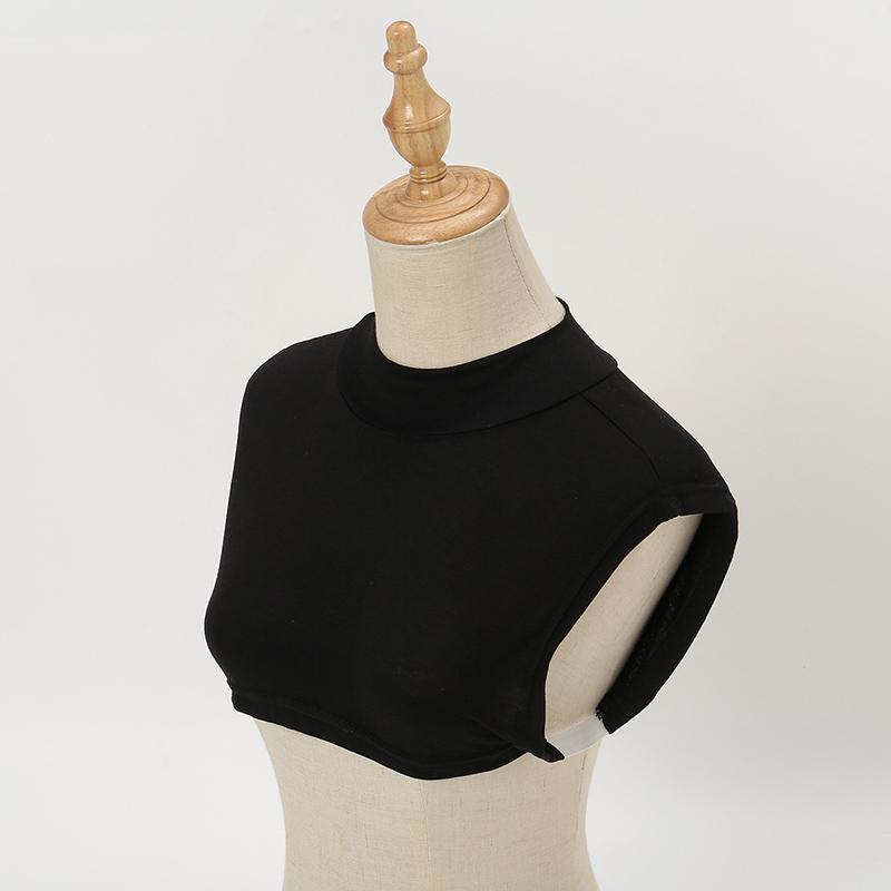 Soft Cotton Modal Inner Neck Cover Solid Color False Collar For Woman Mock Neck Half Top Detachable Collars Neck Free Size
