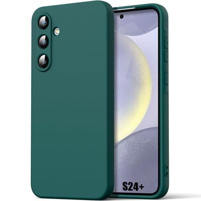 Case for Samsung Galaxy S24 Plus (S24+), Soft Liquid Silicone Lightweight Slim Anti-Scratch Night Green