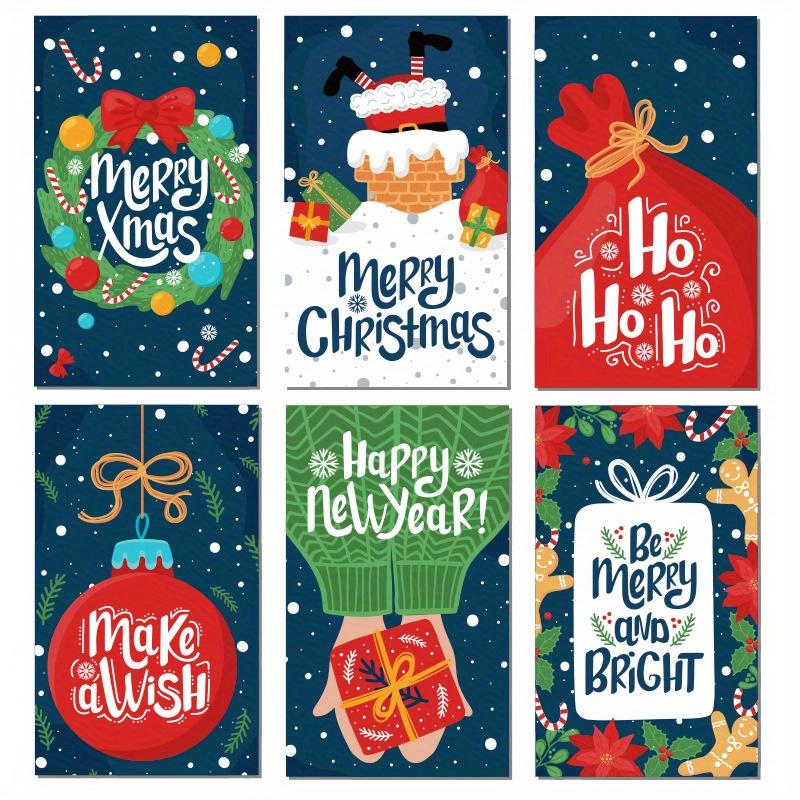 100pcs Vintage-Inspired Greeting Cards Set - Red/Green, Perfect for Gift Wrapping & Holiday Decorations