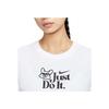 Nike Sportswear Letter Print Crew Neck Pullover Sports Short Sleeve Regular T-Shirt Women Tops White IM5974-100