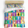 Dogs Pet Basket Cats Printed Comfort Duvet Cover Pillow Case Home Textile Quilt Cover Boy Kid Teen Girl Luxury 3pcs Bedding Set