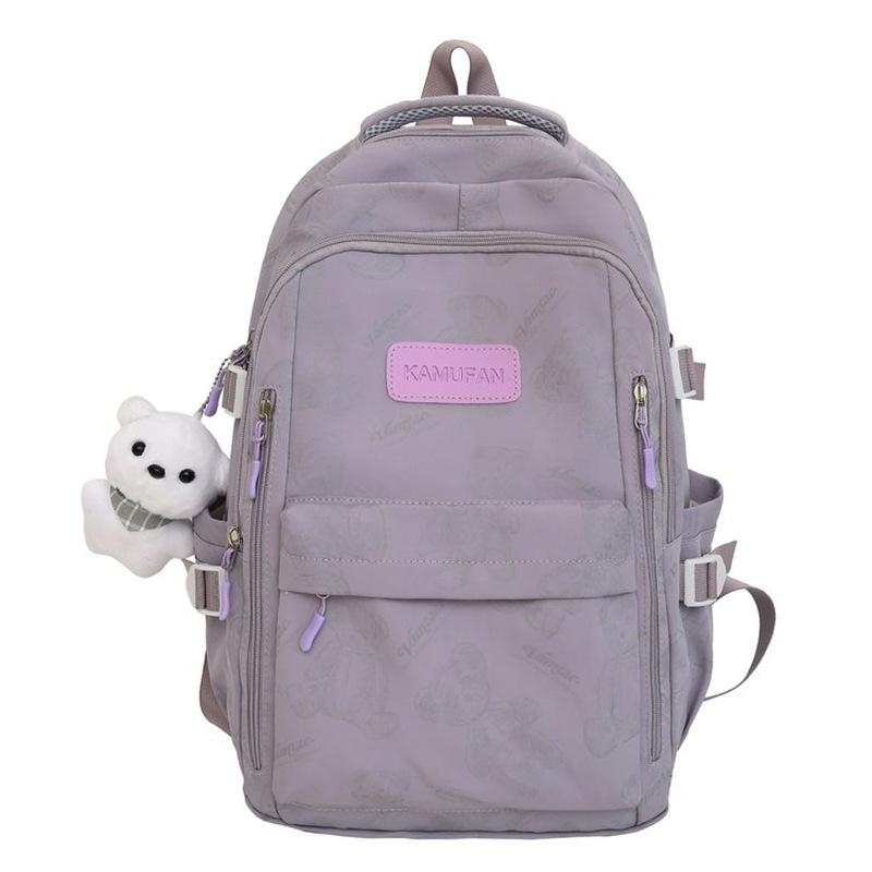 Schoolbag Wholesale New Backpack Fashion Bear Large Capacity Student Bag Practical Leisure Travel Shoulder Back