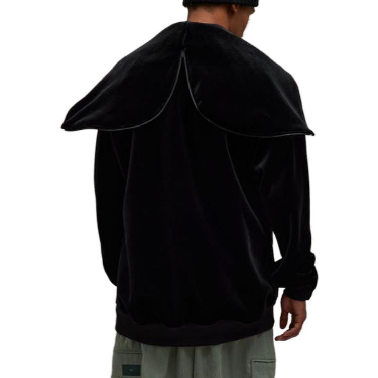 Y-3 Velvet Jackets Unisex Black Hooded Moderate Straight Fit IL2149-