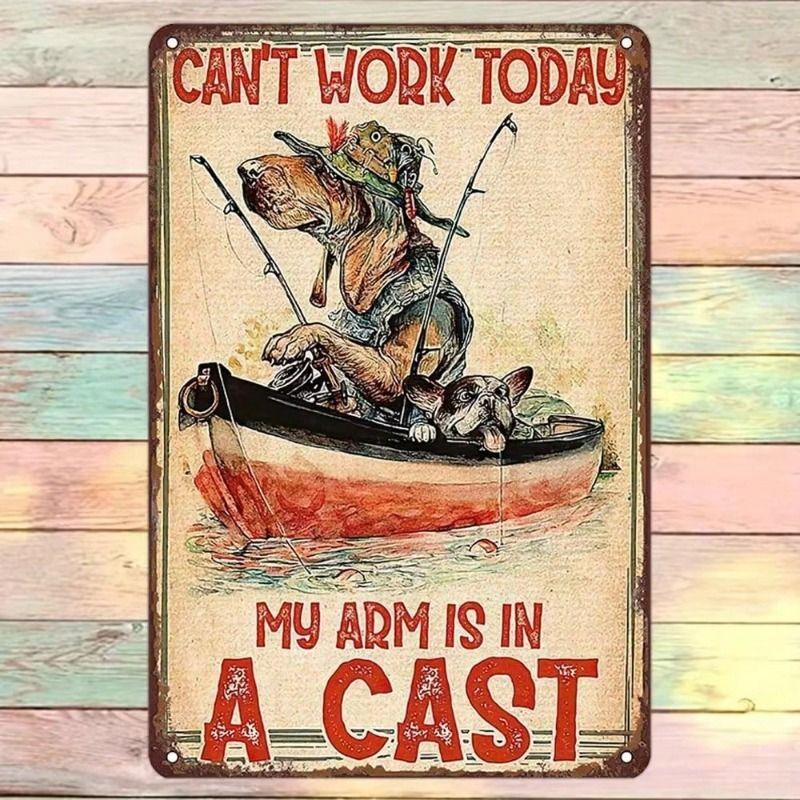 1 Piece Retro Metal Tin Sign Decorative Painting 8x12 Inch Office Living Room Patio Wall Decor