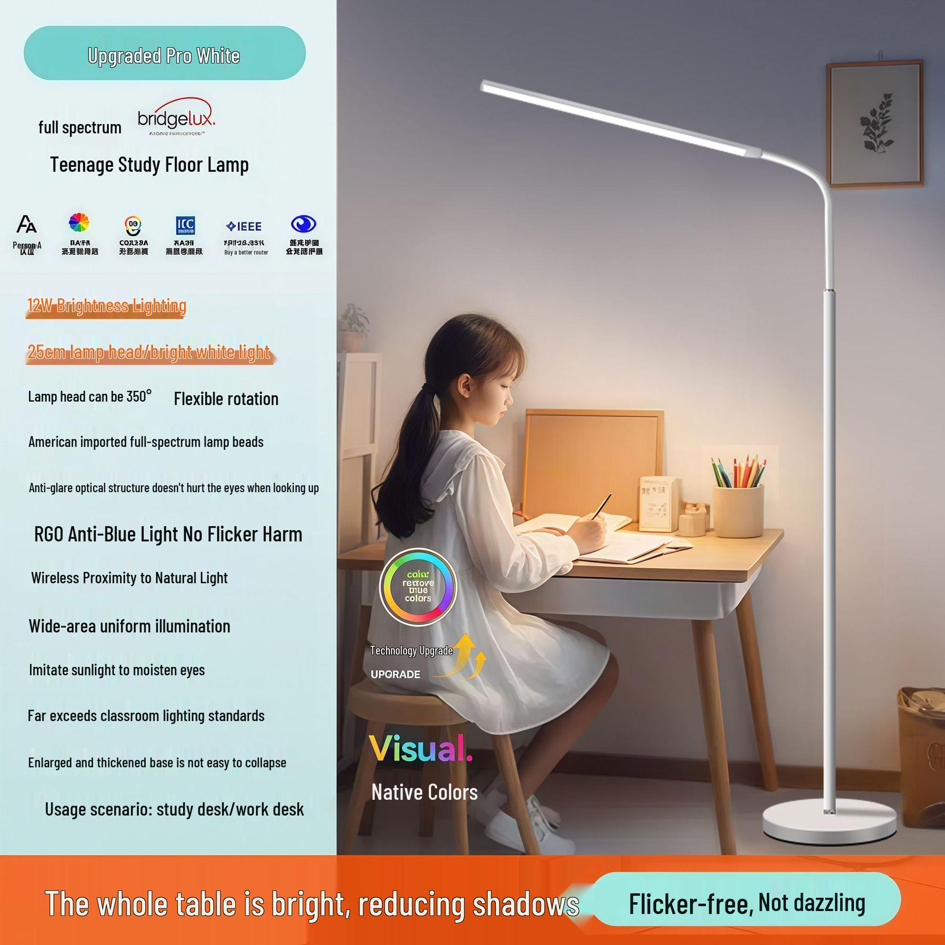 

Светодиодный торшер: Настольная лампа для чтения для студентов и гостиных