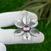 Födelsedagspresent till henne Naturlig Rosa Kunzit Ädelstenshänge 925 Sterling Silver