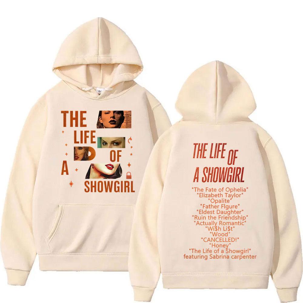 The Life of A Showgirl Album Grafická Mikina s Kapucí Pánská Dámská Hip Hop Fleece Mikina Y2k Retro Módní Oblečení Mikiny