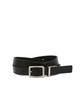 Hejiseumaenaegseseoli [His] Black Solid Italian Imported Cowhide Belt