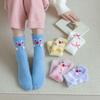 Cartoon Eyes Plush Dot Socks Soft Thicken Warm Socks Kawaii Mink Fur Socks  Women