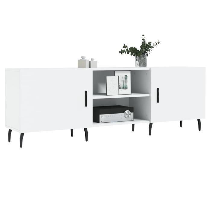 VidaXL Meuble TV blanc 150x30x50 cm bois d'ingénierie 829108