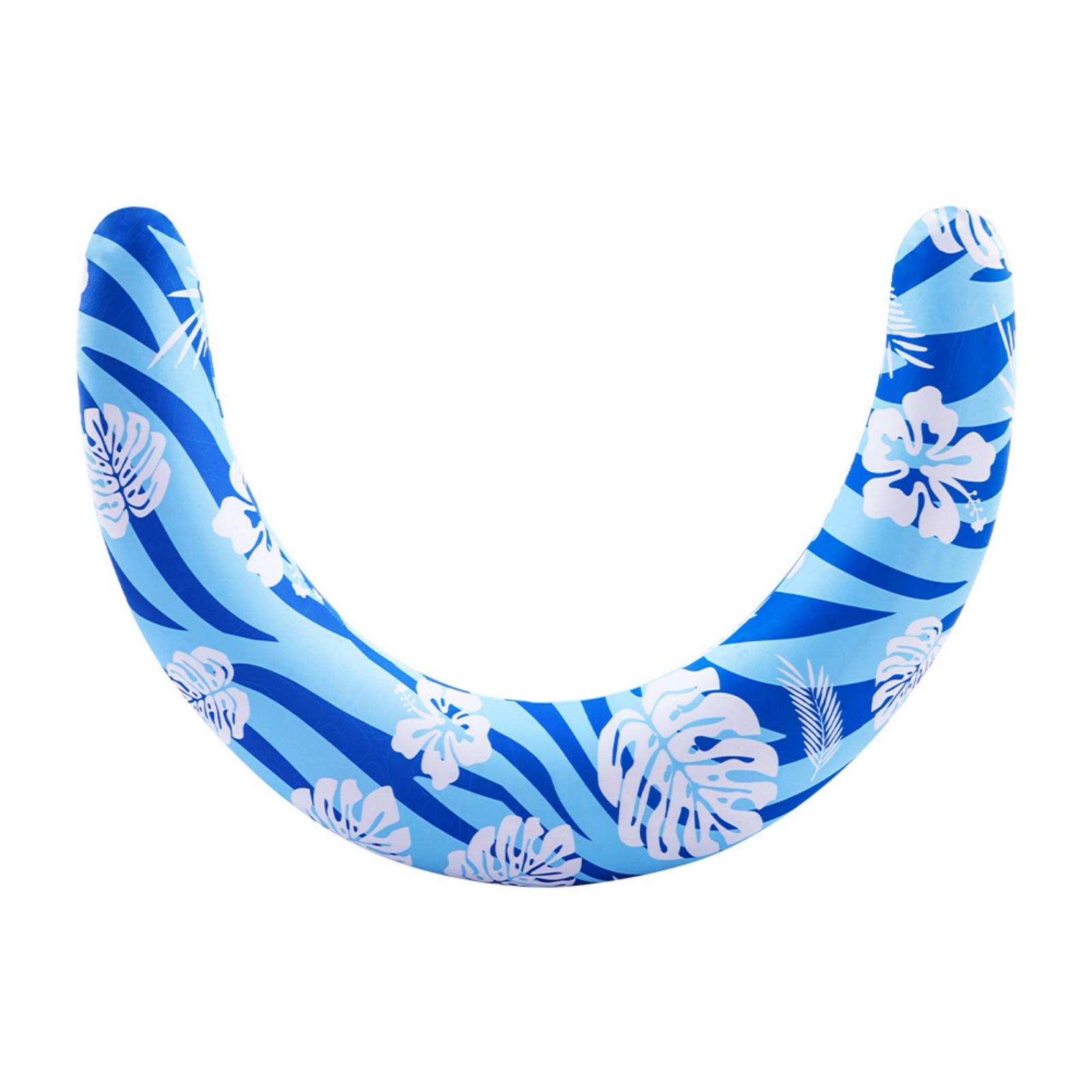 Inflatable Water Hammock Semi-Circular Curved Water Lounger PVC Inflatable Floating Bed 75x60cm Suitable for Pool Lake Beach Use One Size синий