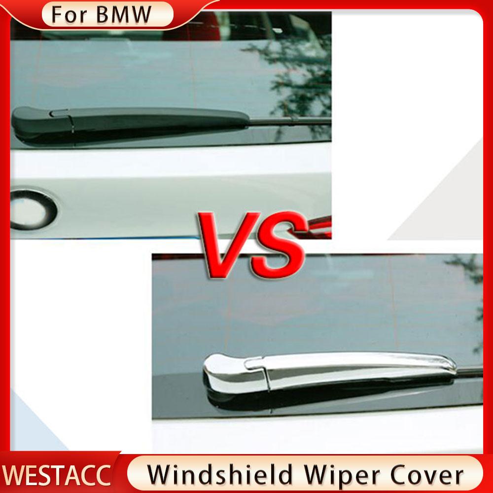 2Pcs ABS Chrome Car Rear Windshield Wiper Cover Trim Decoration Sticker for BMW X1 F48 2016 2017 2018