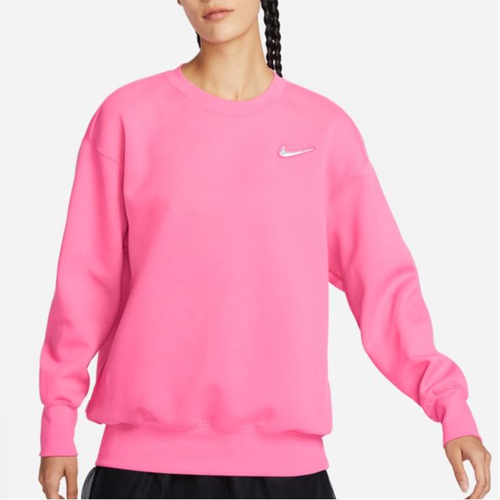 Nike Dragon Soar New Year Series FW23 Casual Loose Round Neck Pullover Sweatshirt Women Tops Lilac Pink FZ6537-684