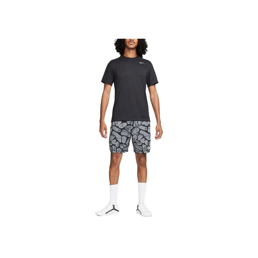 Nike Solid Color Logo Crew Neck Short Sleeve Tee Men Tops Black DX0989-010