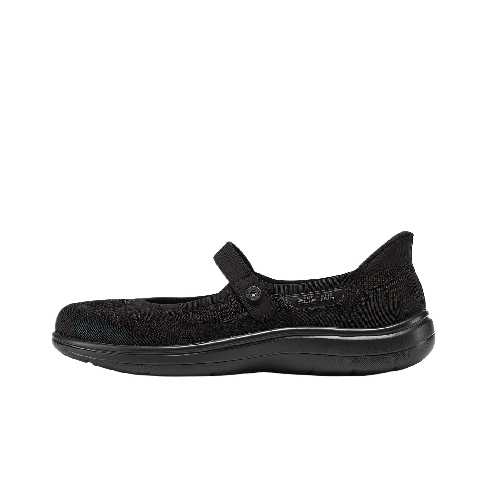 Skechers On-The-Go Fabric Mary Jane Fashionable Versatile Trendy Comfortable Platform Mary Jane Shoes Women shoes Black 138497-BBK 35.5