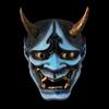 Máscara de demonio de Halloween, color japonés, Bonjour, Noh, Kabuki, para noche de cien fantasmas, resina, fantasma, samurái, accesorios para fiesta de graduación