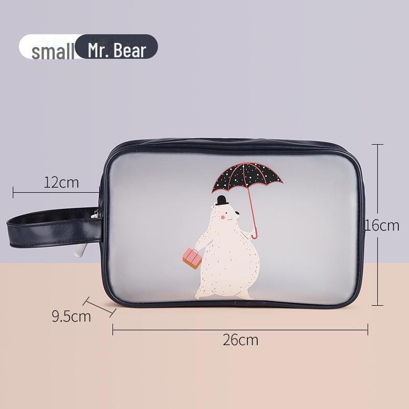 Voděodolná průhledná plážová taška z TPU s kresleným potiskem loga - roztomilé ruční úložné řešení