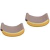 2Pcs Cat Scratching Toy Yellow Creative Banana Design Scratch Board