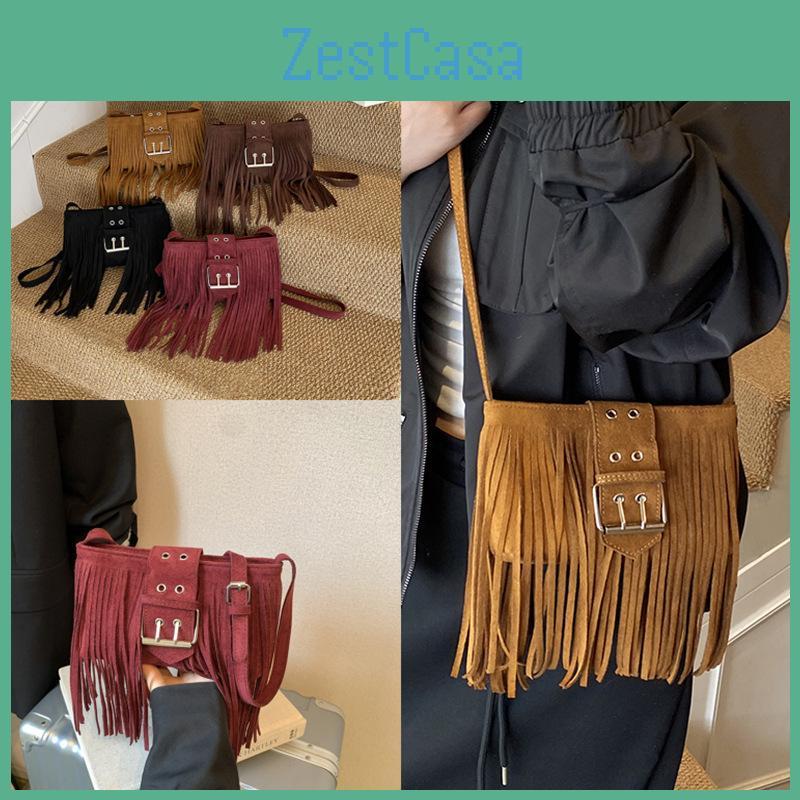 Minimalist Faux Suede Small Square Bag With Zipper Closure For Daily Casual Use