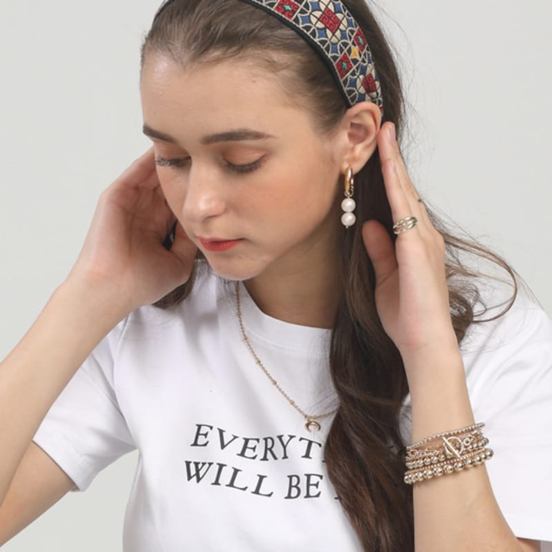 LALA Ethnisches Gitter Haarband P-BLAUBEIGE