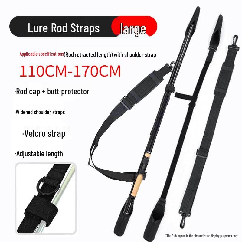 Lightweight Lure Rod Bag with Protective Sleeve, Strap, Rod Cap, and Storage Bag