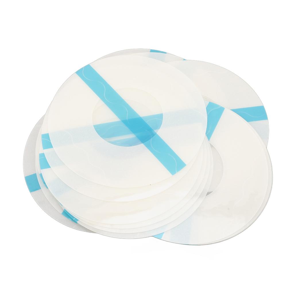 20 Pack Sensor Cover Adhesive Water Resistant Transparent Blue Stripe 9cm Diameter Round Shape Senso