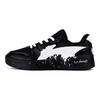 Li Ning Slip Resistant Cushioning Abrasion Resistant Low top Skateboard Shoes Men's Black White AGCU515-5(Team746-)
