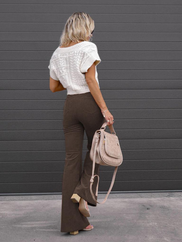 Winter New Solid Velvet Casual Fashion Personality Women's Pants Trendy Brand Casual