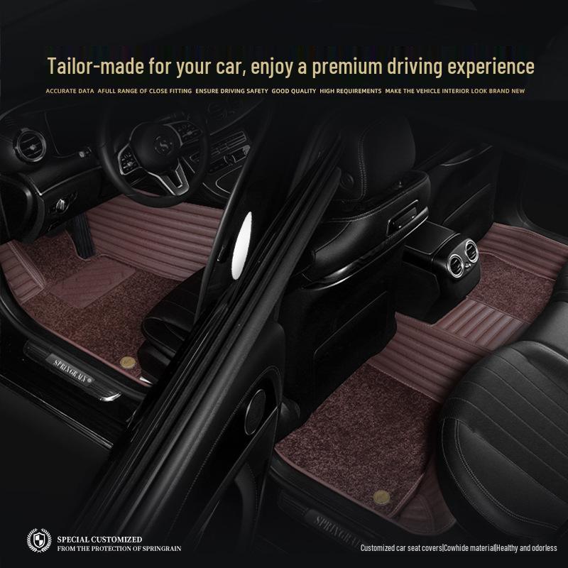 Mercedes-Benz Genuine Leather Full Surround Floor Mats for E-Class, C-Class, S-Class, G-Class, EQC, EQE, GLS, GLE 450 AMG.