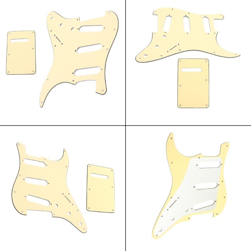 11 Holes Guitar Bass Pickguard 3Ply Scratchplate Musical Instrument Standard Mudguard Guitar Bass 6 String Model Guitar