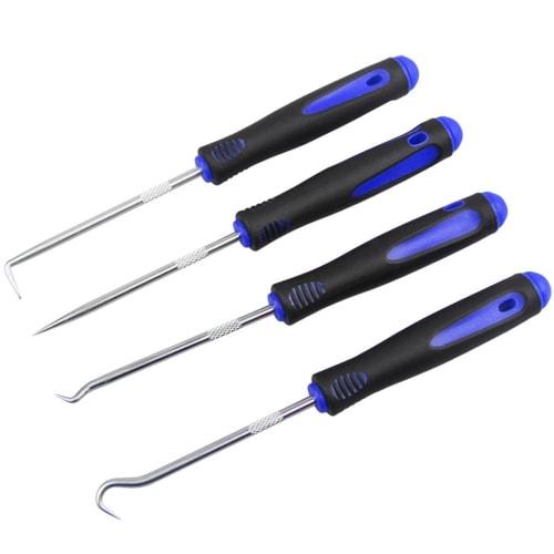LOYELEY Precision Hook Set, 4-Piece Set, Pick-Up Tool for Oil Seals, Oil Seal Remover, O-Ring Oil Seal Pick Tool Set