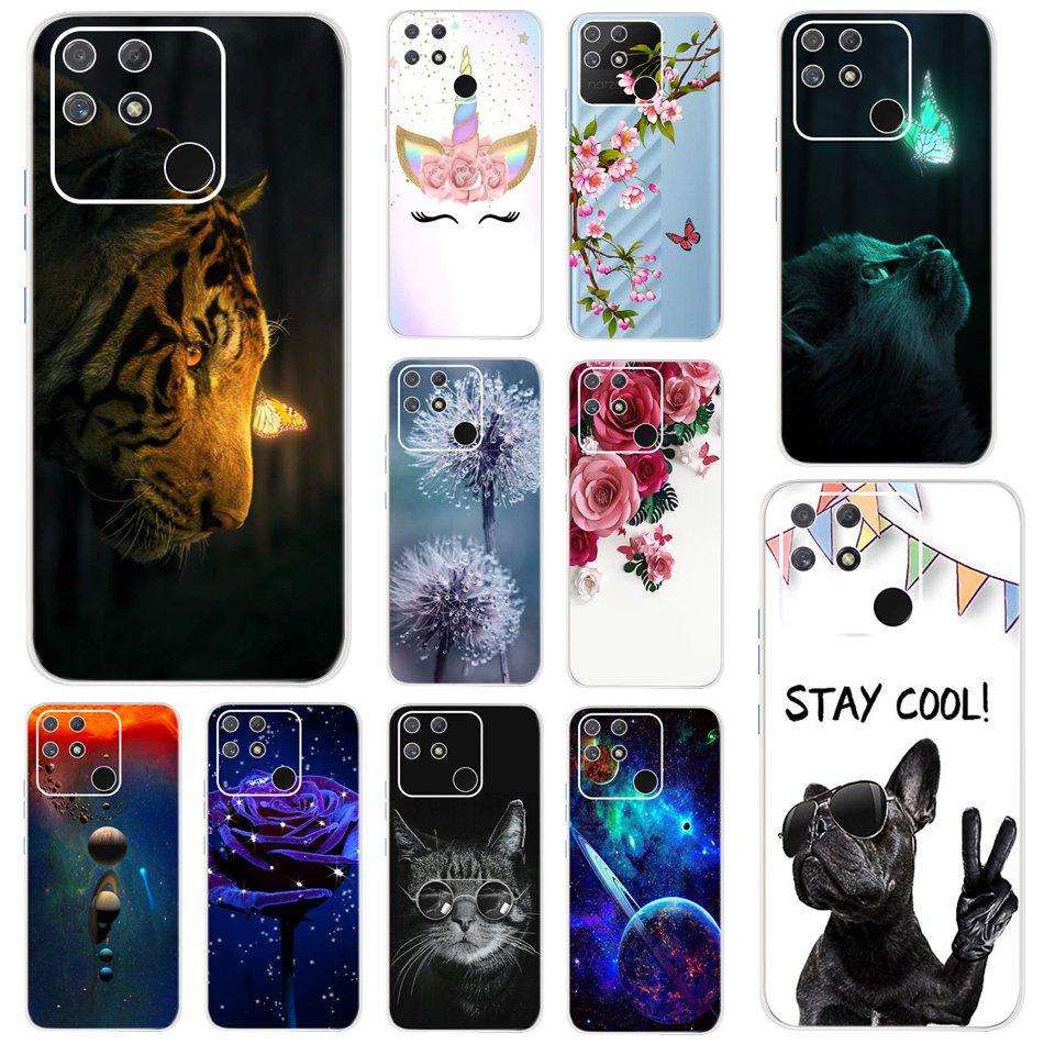 Weiche Silikonhülle Für Raelme Narzo 50A RMX3430 HandyhülleTransparente TPU-Abdeckung Für Realme Narzo50a 50 A 6.5" Rückseiten Hüllen Bumper