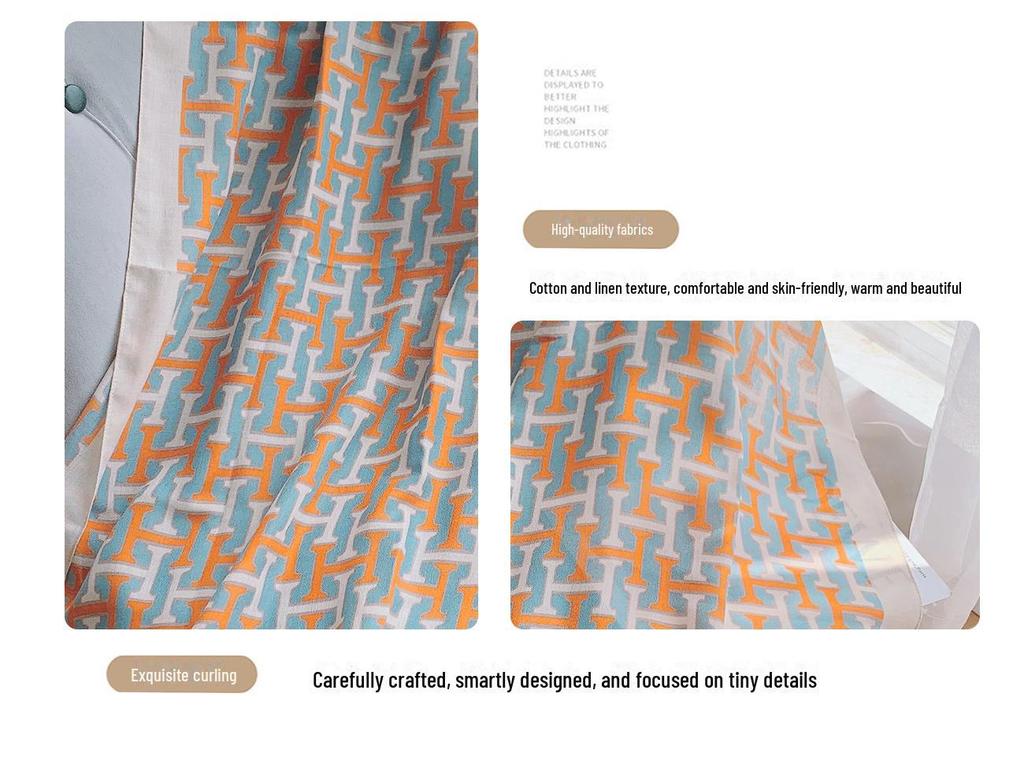Korean Style Color-Matched Cotton & Linen Scarf for Women - Autumn/Winter Shawl & Lightweight Beach Towel