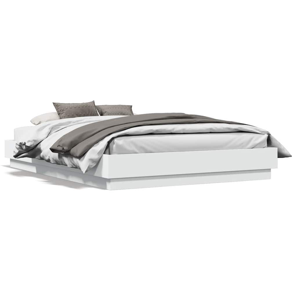 Bed Frame White 120 x 190 cm Particleboard