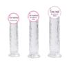 Transparent Silicone Crystal Eggless Dildo - Available in Large, Medium, and Small Sizes