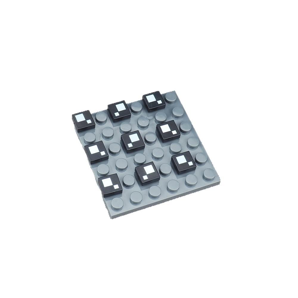 Non-Toxic Moc 10Pcs 3070Pb White Square Eyes Pattern Building Blocks Brickheadz Eyes Compatible Accessories Assemble Toy Children Gifts
