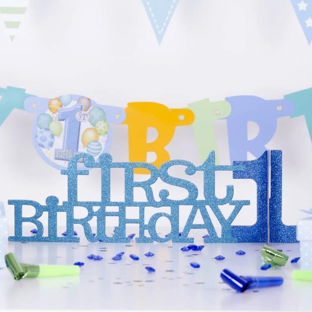 Amscan 1st Birthday Boy Glitter Centrepiece