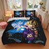 3pcs Goku and Vegeta Dragon Ball Super Print Cover Set Ultra Soft, Breathable, and Comfortable Bedding with Stylish Design for Bedroom and Guest