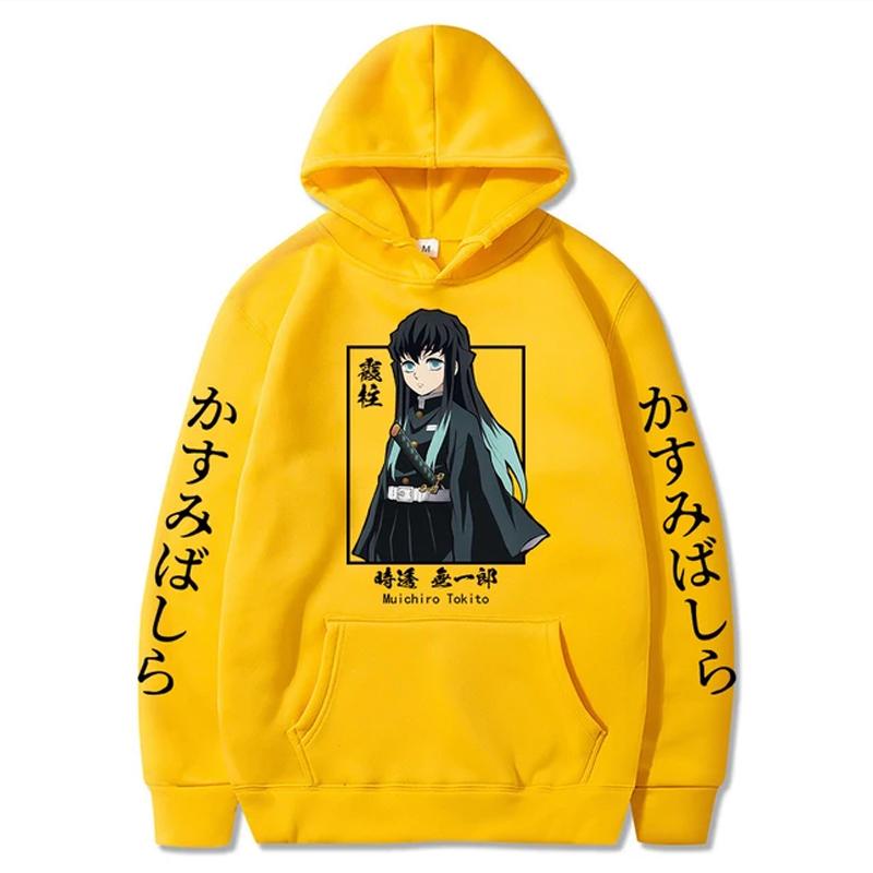 Anime Cosplay Demon Slayer Muichiro Tokito Graphic Hoodie Pullover Harajuku Streetwear Hoodies Winter Fleeve Hoodie Sweatshirts