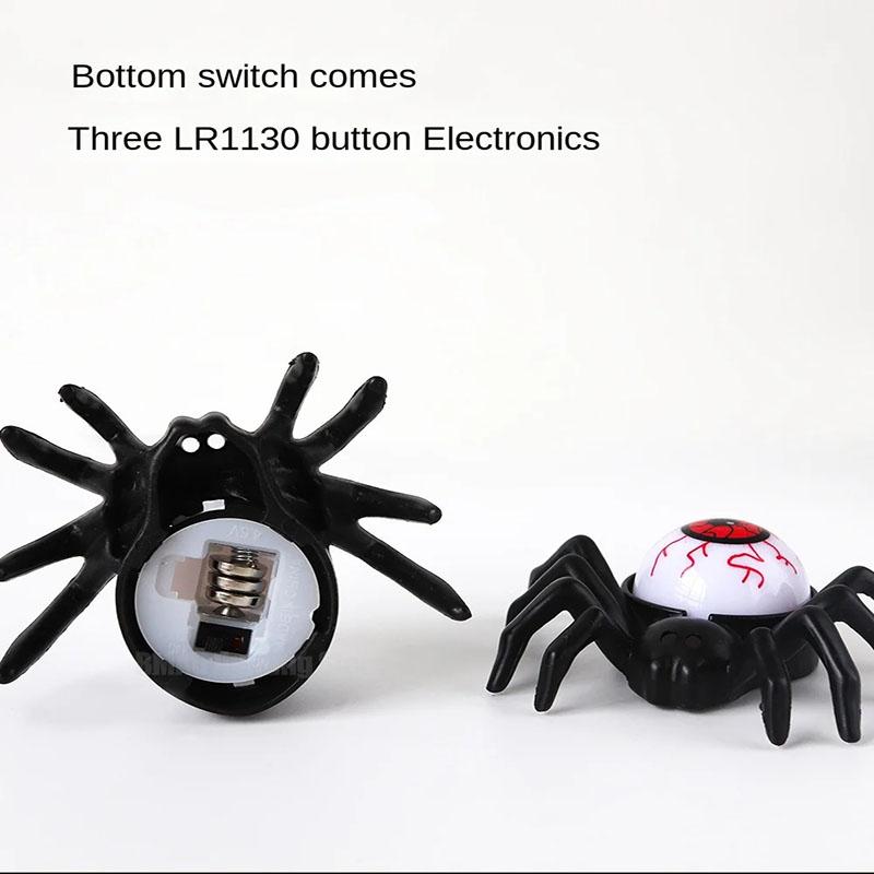 Halloween Spider Eyeball LED Candle Lights Horror Glowing Spider Lamp Tabletop Decor For Haunted House Party Atmosphere Ornament