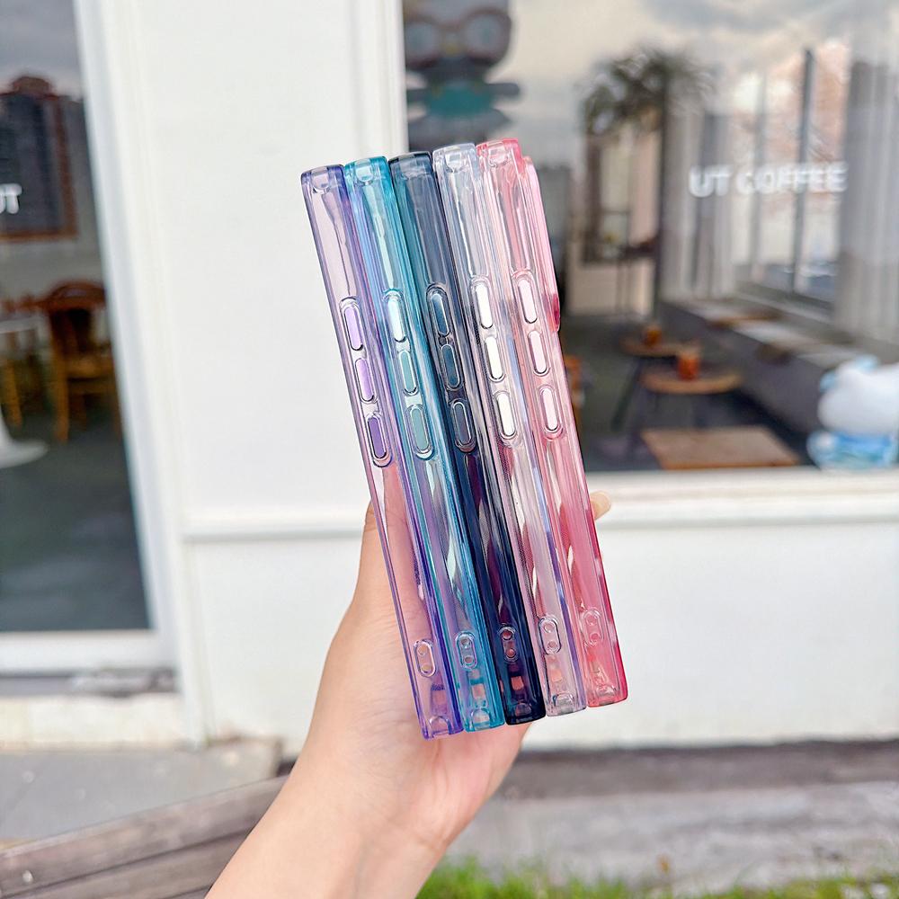 KEYSION Fashion Laser Gradient Colorful Phone Case for Samsung A53 5G A52S 5G TPU+PC Shockproof Back Cover for Galaxy A13 4G 5G