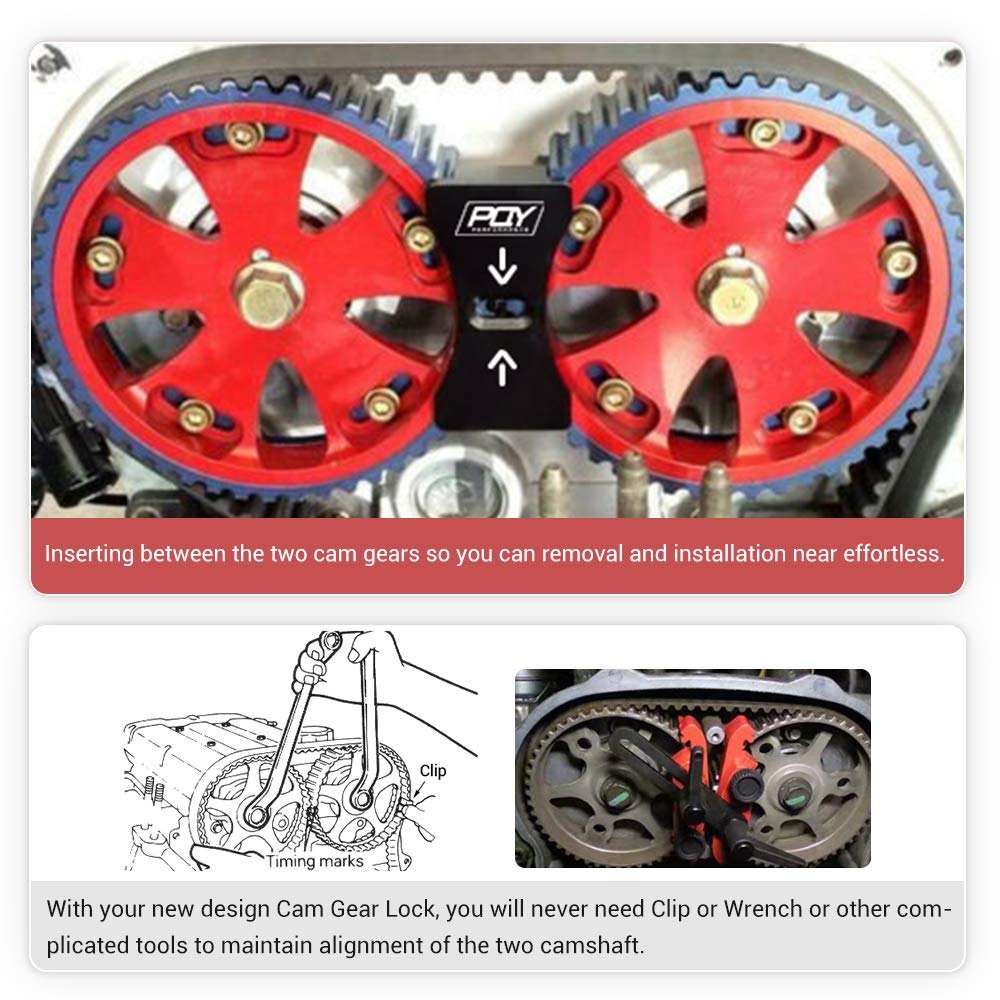 PQYRACING Blue Cam Gear Lock/Timing Belt Mounting Tool for Mitsubishi Eclipse DSM 4G63 EVO