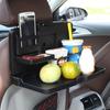 Car Folding Food Table Car Dining Table Saving Organizer Multifunctional Shelving for Car Black